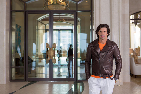 Nacho Figueras in Ralph Lauren at the St. Regis Hotel for the RAKE magazine.