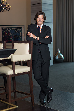 Nacho Figueras in Ralph Lauren at the St. Regis Hotel for the RAKE magazine.