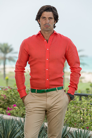 Nacho Figueras in Ralph Lauren at the St. Regis Hotel for the RAKE magazine.
